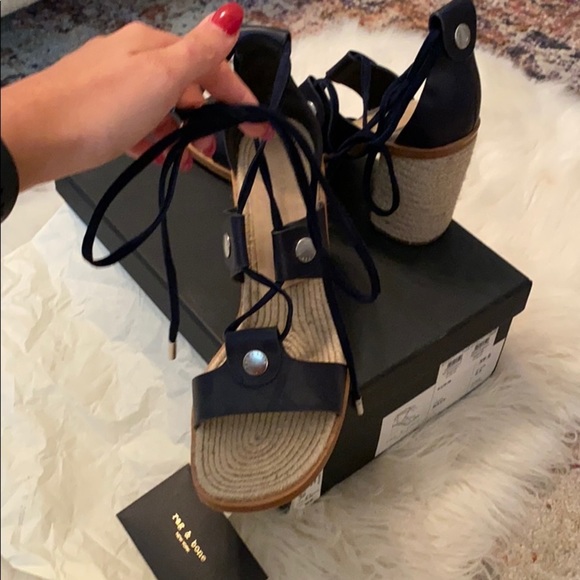 rag & bone Shoes - Rag and Bone wedge heel tie up sandals